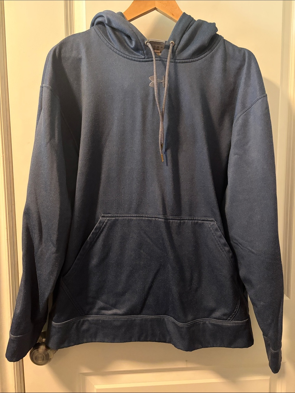 Under Armour Navy Blue Pullover Hoodie with Kangaroo Pocket